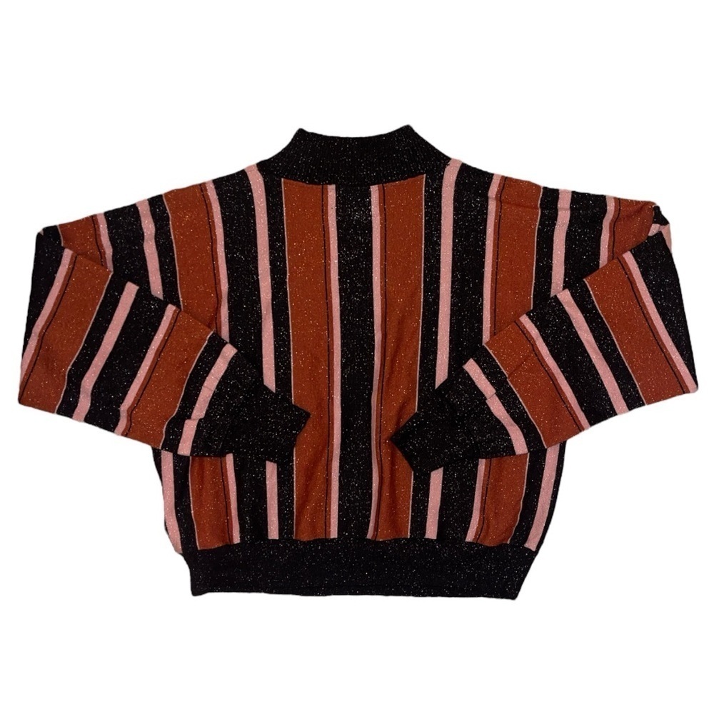 Minkpink orange pink black sparkly sweater women’s size large - Picture 2 of 8